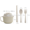 5-Pieces Wheat Straw Dinnerware Set Wholesale